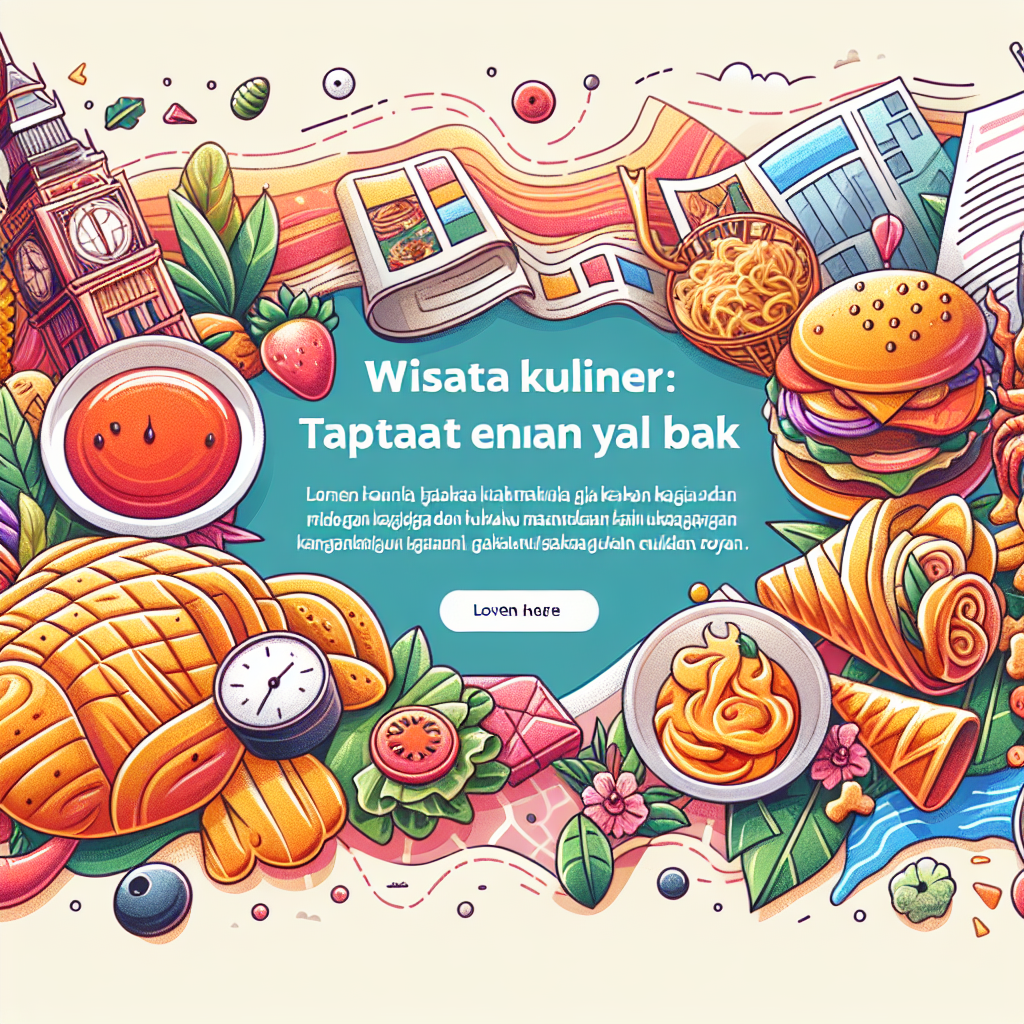Wisata Kuliner: Tempat-Tempat dengan Makanan Enak yang Wajib Dicoba di